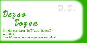 dezso dozsa business card